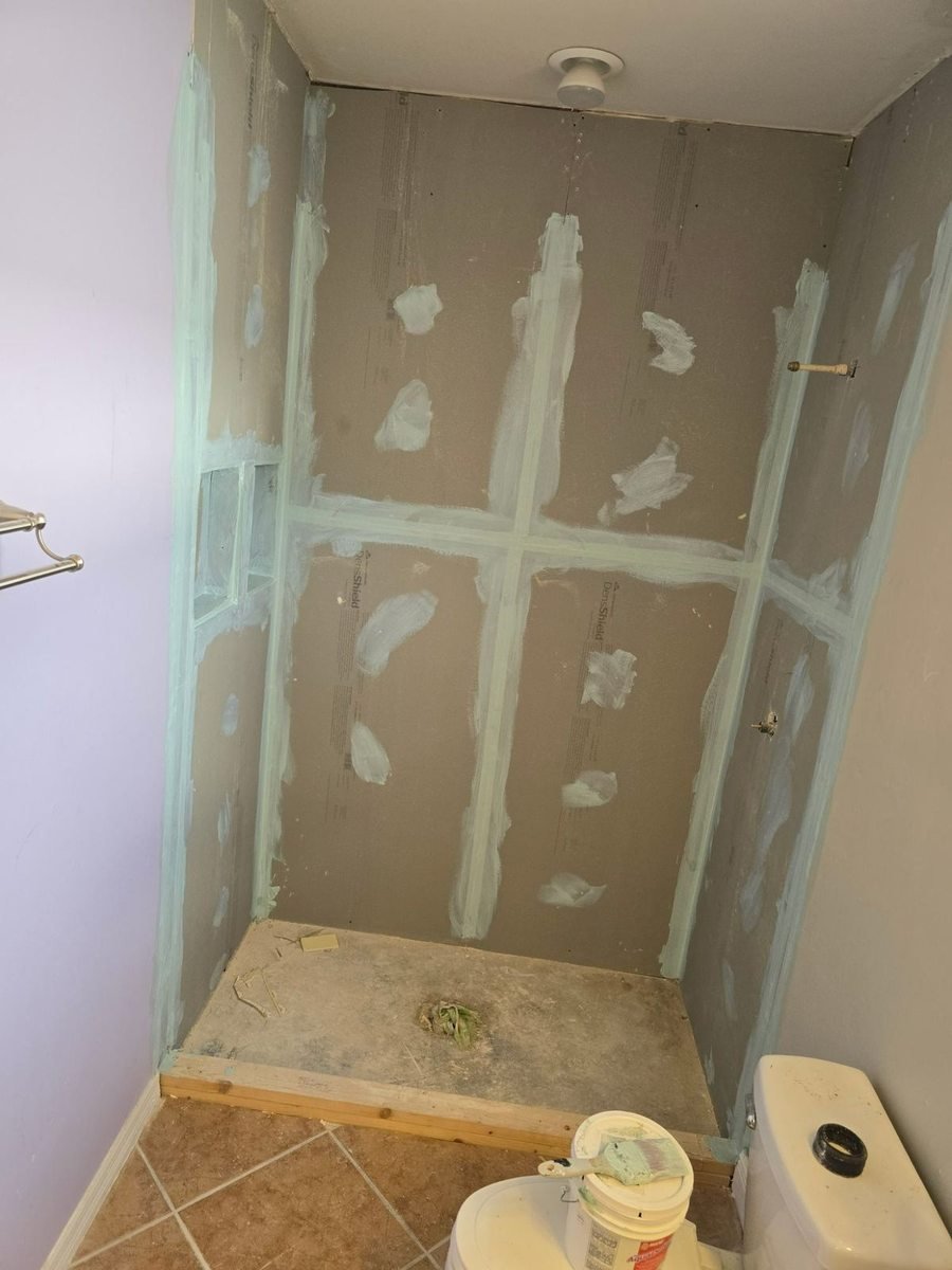 Shower before renovation